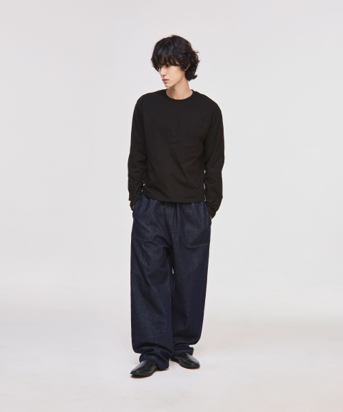 SIGNATURE（シグネチャ）の「ノンフェイドパーティグステッチバンディングデニムパンツ[インディゴ]（デニムパンツ・レディース・その他・MEDIUM/LARGE）」の5枚目の写真
