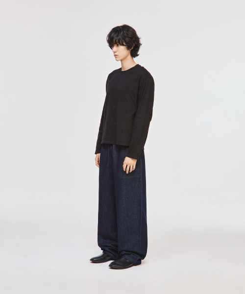SIGNATURE（シグネチャ）の「ノンフェイドパーティグステッチバンディングデニムパンツ[インディゴ]（デニムパンツ・レディース・その他・MEDIUM/LARGE）」の8枚目の写真