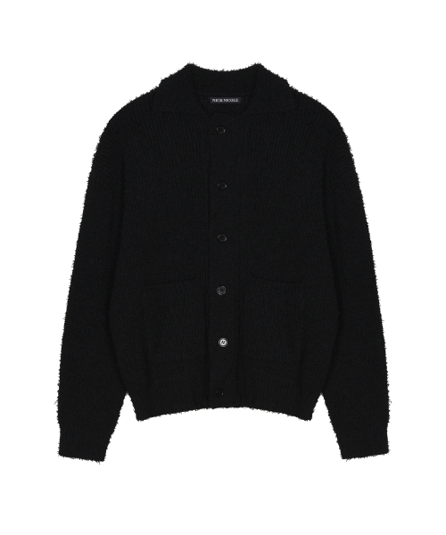 NICK&NICOLE(ニックアンドニコール)の「BOUCLE COLLAR KNIT CARDIGAN_BLACK(カーディガン/ボレロ・レディース・その他・FREE)」の4枚目の写真