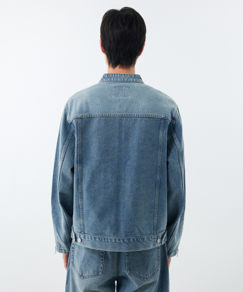 MUSINSA STANDARD（ムシンサスタンダード）の「デニムレーサージャケット [ライトインディゴ]（デニムジャケット・メンズ・その他・MEDIUM/LARGE/X-LARGE/XX-LARGE）」の8枚目の写真