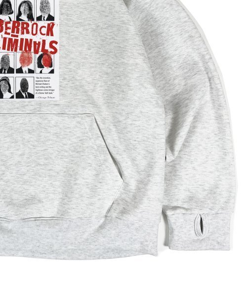 SK8ER ROCK(スケーターロック)の「Criminals Hand Warmer Sweat Hoodie white melange(パーカー・レディース・その他・FREE)」の5枚目の写真