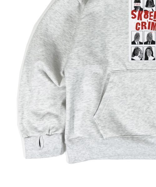 SK8ER ROCK(スケーターロック)の「Criminals Hand Warmer Sweat Hoodie white melange(パーカー・レディース・その他・FREE)」の6枚目の写真