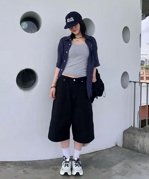 Verdnt（バーダント）の「ダブルレイヤーカーペンターバミューダショーツ[ブラック]（その他パンツ・レディース・ブラック・SMALL/MEDIUM/LARGE）」の20枚目の写真