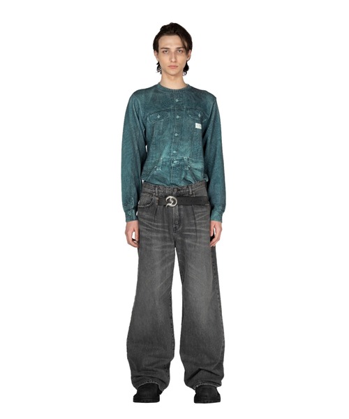 DAIRIKU（ダイリク）の「"D"Buckle Super wide Denim Pants（デニムパンツ・メンズ・インディゴブルー/ブラック・29(M)/27(S)/31(L)）」の3枚目の写真