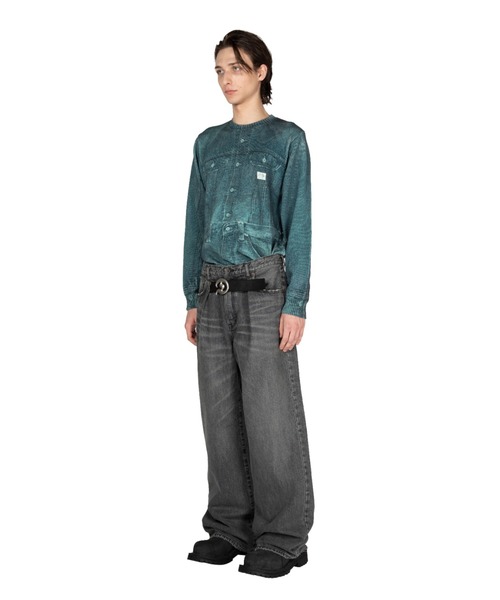 DAIRIKU（ダイリク）の「"D"Buckle Super wide Denim Pants（デニムパンツ・メンズ・インディゴブルー/ブラック・29(M)/27(S)/31(L)）」の4枚目の写真