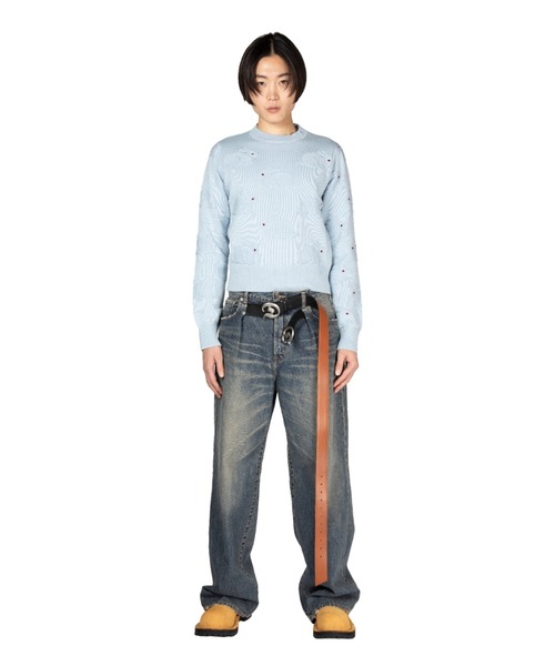 DAIRIKU（ダイリク）の「"D"Buckle Super wide Denim Pants（デニムパンツ・メンズ・インディゴブルー/ブラック・29(M)/27(S)/31(L)）」の7枚目の写真