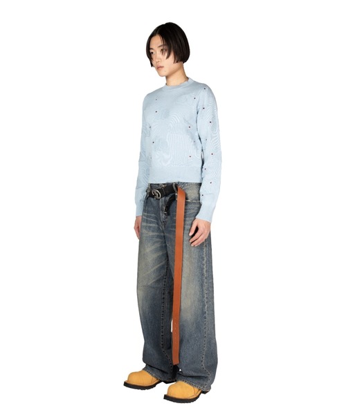 DAIRIKU（ダイリク）の「"D"Buckle Super wide Denim Pants（デニムパンツ・メンズ・インディゴブルー/ブラック・29(M)/27(S)/31(L)）」の8枚目の写真
