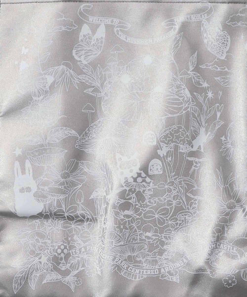 ScoLar(スカラー)の「653442:きのこランド柄サイド絞り合皮トートバッグ(トートバッグ・レディース・グレー/ブラック・FREE)」の8枚目の写真