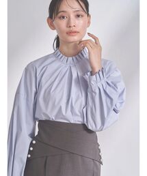 フリルバックリボンブラウス