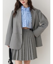 jouetie | パワショルルーズテーラードジャケット【セットアップ対応】チェック柄 レザー(テーラードジャケット)