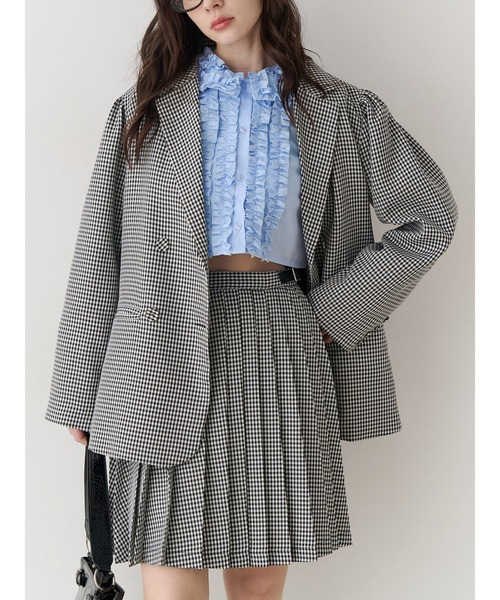 VELLA エメラルドグリーン ジャケット M ショルダーパッド コサージュ VELLA エメラルドグリーン ジャケット M ショルダーパッド コサージュ