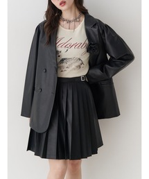 jouetie | パワショルルーズテーラードジャケット チェック柄 レザー(テーラードジャケット)