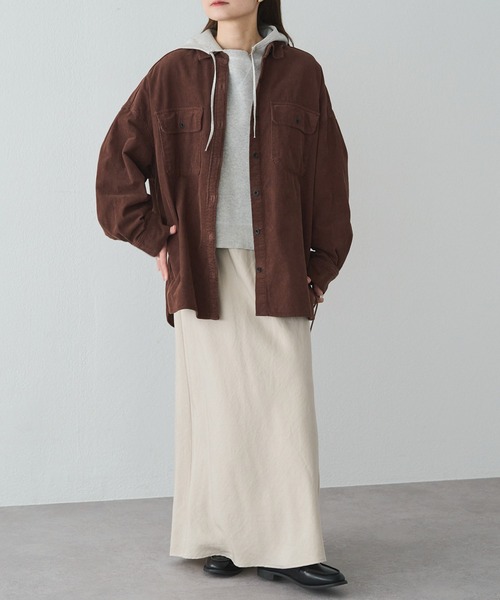 PUAL CE CIN（ピュアルセシン）の「スウェットライクダブルジャガードニットパーカー（ニット/セーター・レディース・チャコールグレー/ブラウン/オートミール・FREE）」の11枚目の写真