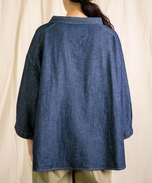 Brocante（ブロカント）の「[Brocante / ブロカント] ライトオンスデニム ペシュールスモック（シャツ/ブラウス・レディース・ワンウォッシュ・2）」の18枚目の写真