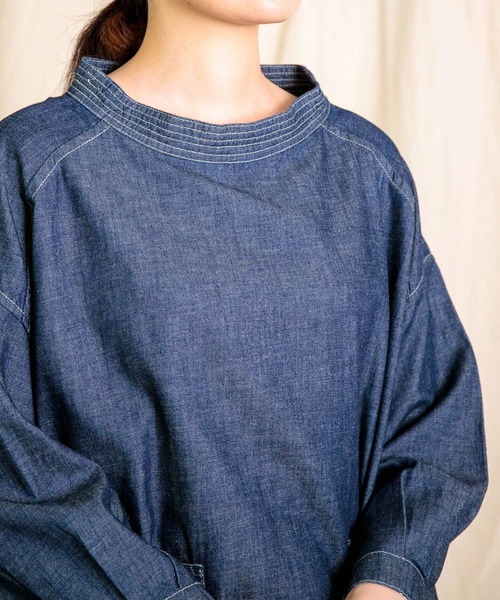Brocante（ブロカント）の「[Brocante / ブロカント] ライトオンスデニム ペシュールスモック（シャツ/ブラウス・レディース・ワンウォッシュ・2）」の7枚目の写真