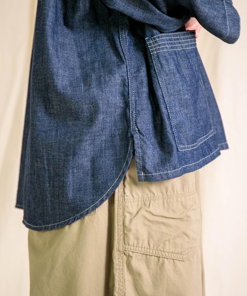 Brocante（ブロカント）の「[Brocante / ブロカント] ライトオンスデニム ペシュールスモック（シャツ/ブラウス・レディース・ワンウォッシュ・2）」の9枚目の写真