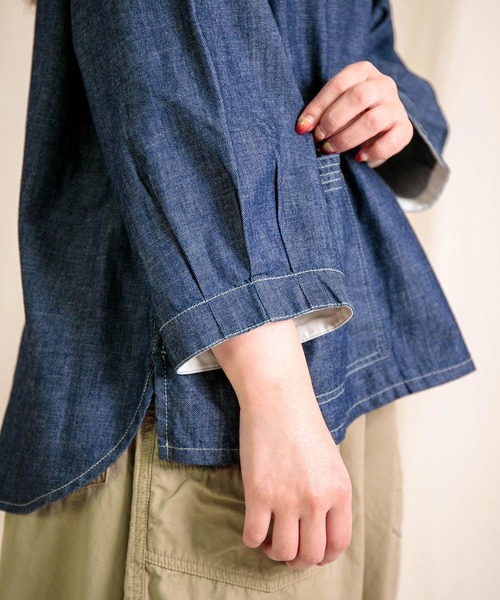 Brocante（ブロカント）の「[Brocante / ブロカント] ライトオンスデニム ペシュールスモック（シャツ/ブラウス・レディース・ワンウォッシュ・2）」の10枚目の写真