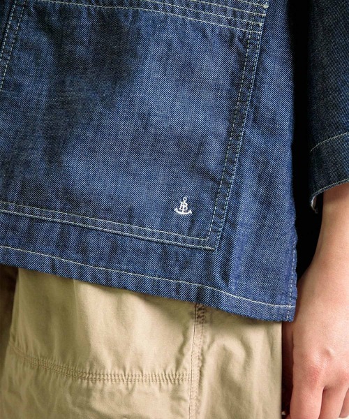 Brocante（ブロカント）の「[Brocante / ブロカント] ライトオンスデニム ペシュールスモック（シャツ/ブラウス・レディース・ワンウォッシュ・2）」の12枚目の写真