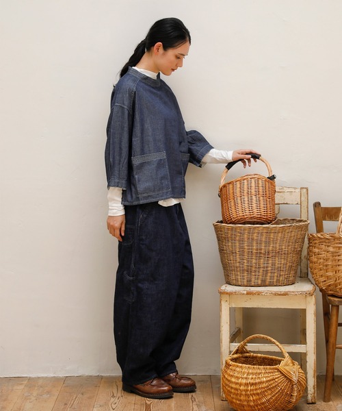 Brocante（ブロカント）の「[Brocante / ブロカント] ライトオンスデニム ペシュールスモック（シャツ/ブラウス・レディース・ワンウォッシュ・2）」の21枚目の写真