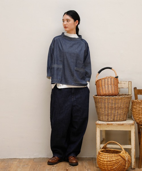 Brocante（ブロカント）の「[Brocante / ブロカント] ライトオンスデニム ペシュールスモック（シャツ/ブラウス・レディース・ワンウォッシュ・2）」の20枚目の写真