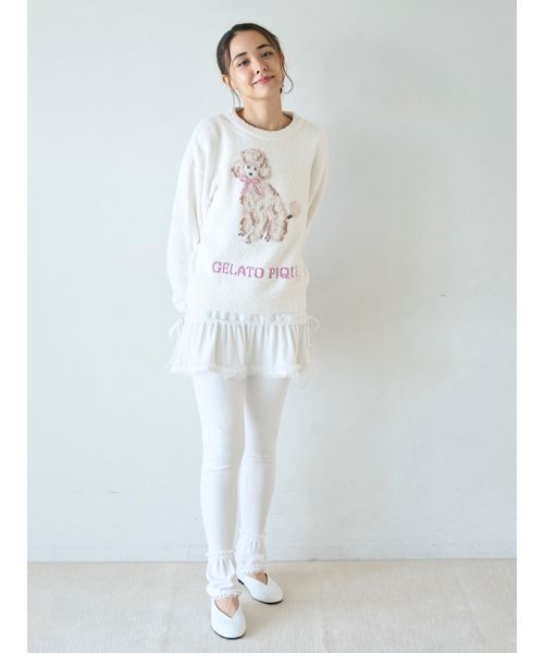 新品タグ付◆限定品♡ジェラートピケ キャミソールレギンス フリル セットアップ gelato pique（ジェラートピケ）の「針抜きフリルレギンス（その他