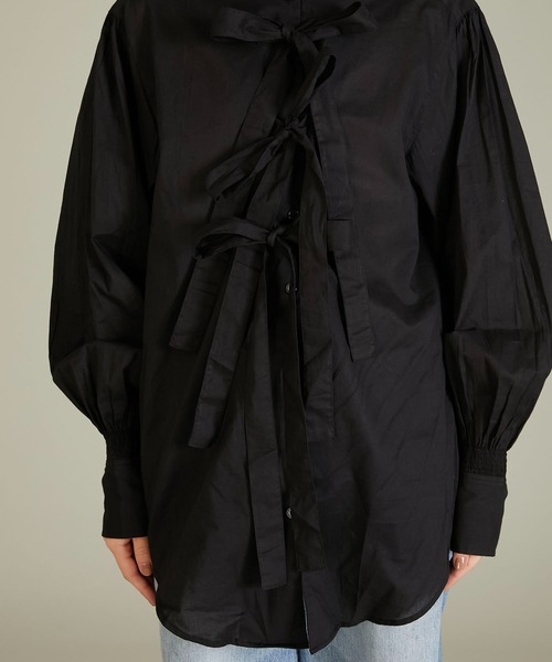 セール】【crinkle crinkle crinkle】ribbon blouse/リボンブラウス