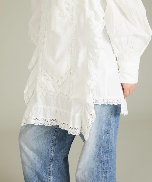 セール】【crinkle crinkle crinkle】ribbon blouse/リボンブラウス