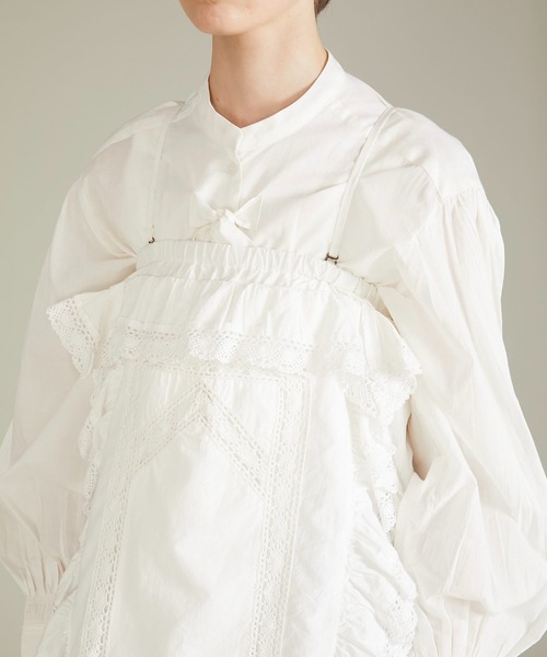 セール】【crinkle crinkle crinkle】ribbon blouse/リボンブラウス