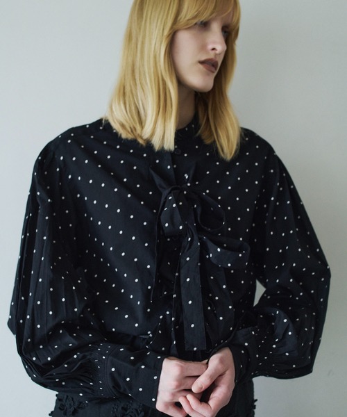 セール】【crinkle crinkle crinkle】ribbon blouse/リボンブラウス