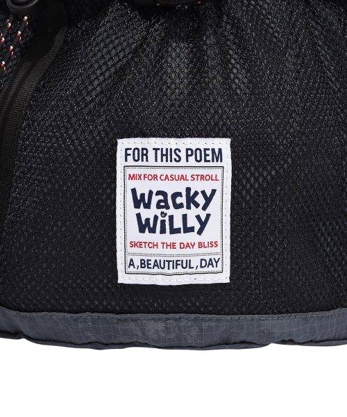 Wacky WiLLy（ワッキーウィリー）の「ストリングドロウバックパックチャコール（バックパック/リュック・レディース・その他・F）」の8枚目の写真