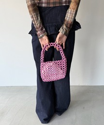 SANSeLF（サンセルフ）の「【SANSeLF】 コンパクトビーズスクエアハンドバッグ saa26s001（ハンドバッグ）」