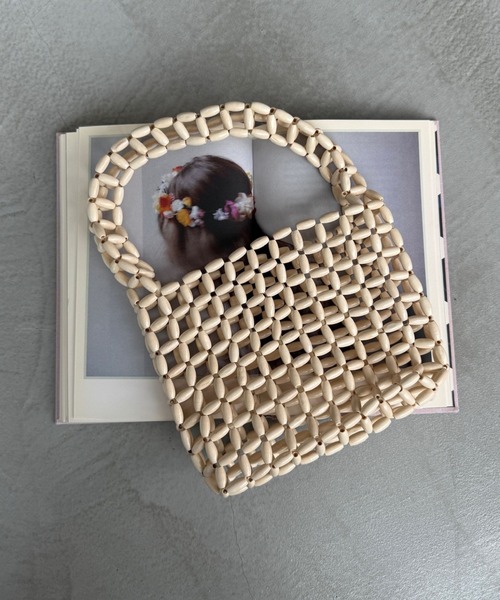 SANSeLF（サンセルフ）の「【SANSeLF】 コンパクトビーズスクエアハンドバッグ saa26s001（ハンドバッグ・レディース・イエロー/ピンク/アイボリー/ブラック・FREE）」の12枚目の写真