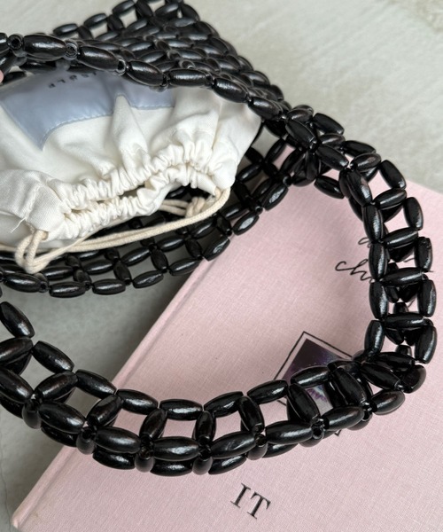 SANSeLF（サンセルフ）の「【SANSeLF】 コンパクトビーズスクエアハンドバッグ saa26s001（ハンドバッグ・レディース・イエロー/ピンク/アイボリー/ブラック・FREE）」の18枚目の写真