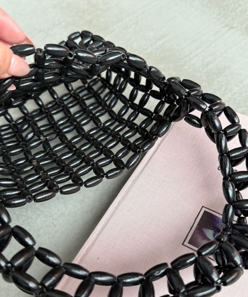 SANSeLF（サンセルフ）の「【SANSeLF】 コンパクトビーズスクエアハンドバッグ saa26s001（ハンドバッグ・レディース・イエロー/ピンク/アイボリー/ブラック・FREE）」の19枚目の写真