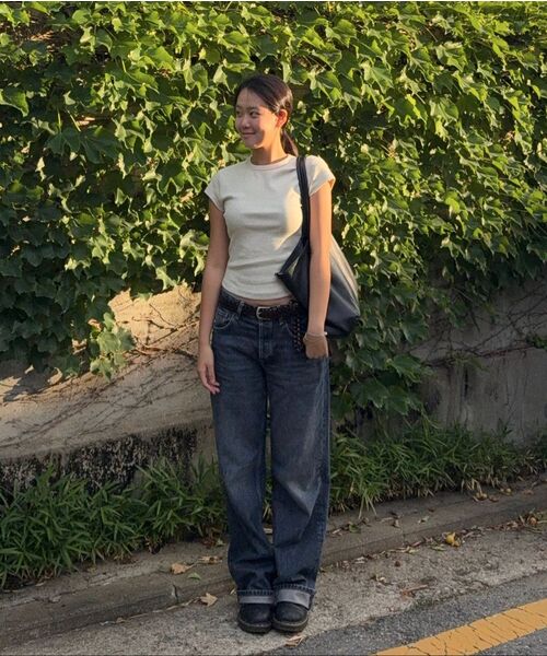 CURETTY(キュリティ)の「C 90S LINE BASIC T-SHIRT_LIGHT GREY(Tシャツ/カットソー・レディース・ライトグレー・SMALL/MEDIUM)」の7枚目の写真