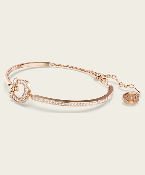 公式】【スワロフスキー】Symbolica バングル, パヴェ, 蹄鉄, ホワイト