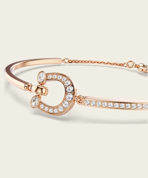 公式】【スワロフスキー】Symbolica バングル, パヴェ, 蹄鉄, ホワイト