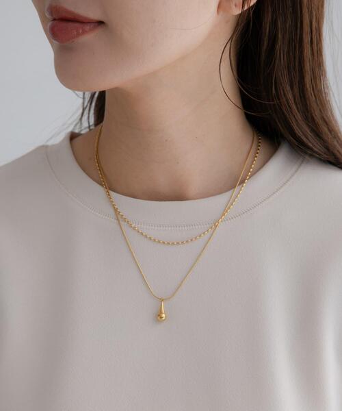 URBAN RESEARCH Sonny Label(アーバンリサーチサニーレーベル)の「ステンレス二連ドロップネックレス(ネックレス・レディース・シルバー/ゴールド・ONE)」の2枚目の写真