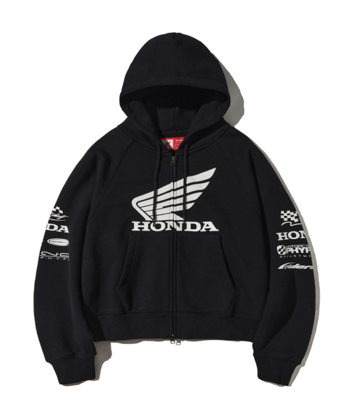 PHYPS MOTORCYCLE（フィップスモーターサイクル）の「Womens Wing Collect Logo Crop Hoodie Zip-Up Black（パーカー・レディース・その他・SMALL/MEDIUM）」の2枚目の写真