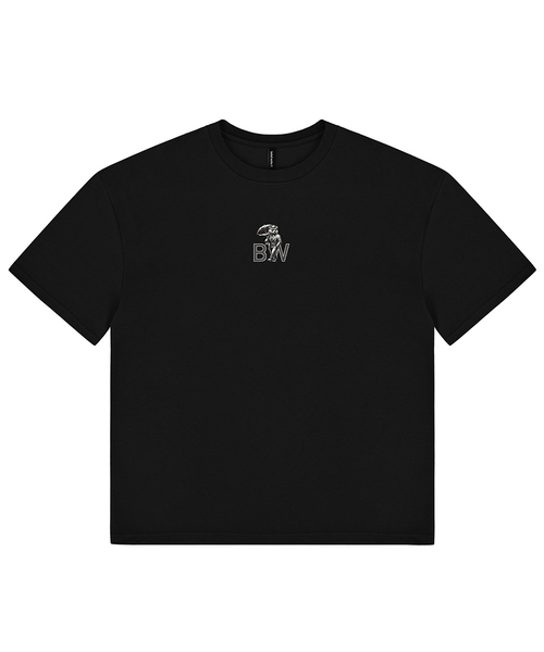 BARBELLWORKS(バーベルワークス)の「アンブレラ特養綿オーバーフィット(Tシャツ/カットソー・メンズ・ホワイト/ブラック・X-LARGE/SMALL/MEDIUM/LARGE)」の1枚目の写真