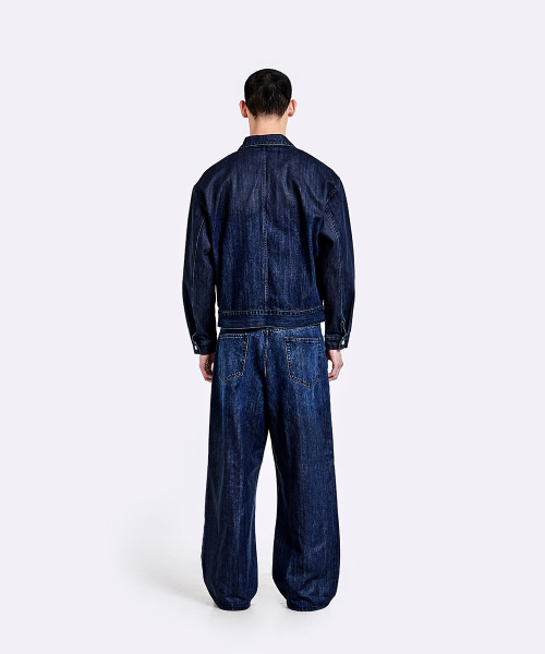 51%(フィフティーワンパーセント)の「コーティングオーバーサイズデニムパンツ - ディープブルー(デニムパンツ・メンズ・その他・LARGE/MEDIUM/SMALL)」の3枚目の写真