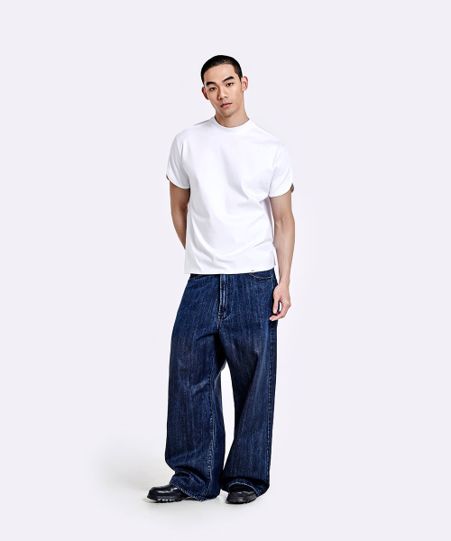 51%(フィフティーワンパーセント)の「コーティングオーバーサイズデニムパンツ - ディープブルー(デニムパンツ・メンズ・その他・LARGE/MEDIUM/SMALL)」の10枚目の写真