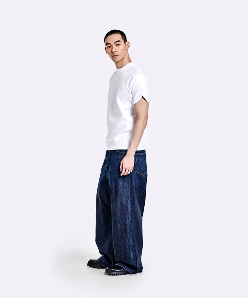 51%(フィフティーワンパーセント)の「コーティングオーバーサイズデニムパンツ - ディープブルー(デニムパンツ・メンズ・その他・LARGE/MEDIUM/SMALL)」の11枚目の写真