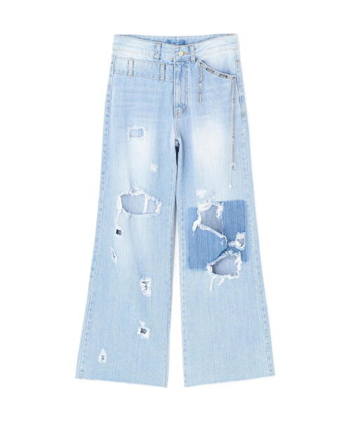 ROYAL FLASH（ロイヤルフラッシュ）の「MITSUKI/ミツキ/クラッシュワイドデニムパンツ（デニムパンツ・レディース・ブルー・M/S）」の21枚目の写真