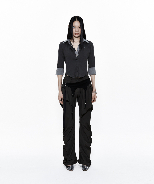 KASHIKO(カシコ)の「Layered Strap Pants Khaki(その他パンツ・レディース・その他・SMALL/MEDIUM)」の2枚目の写真
