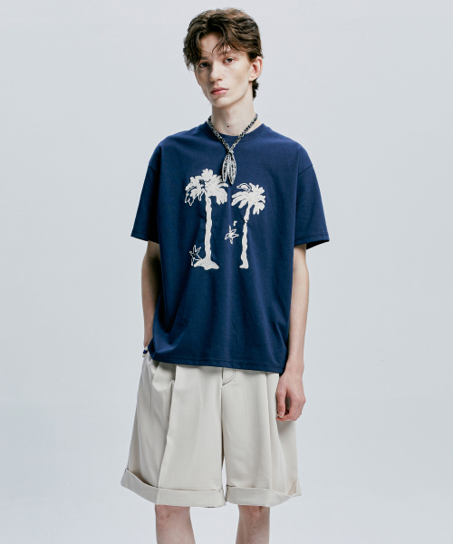 S SY(エスエスワイ)の「パームツリー&アイレットチェーン刺繍Tシャツネイビー(Tシャツ/カットソー・メンズ・その他・MEDIUM/LARGE)」の6枚目の写真