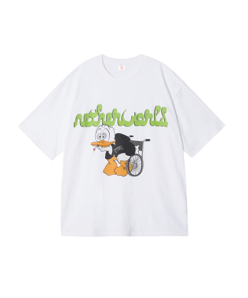 NETHERWORLD(ネザーワールド)の「SMOKING DUCK TEE WHITE(Tシャツ/カットソー・メンズ・その他・MEDIUM/SMALL/X-LARGE/LARGE)」の2枚目の写真