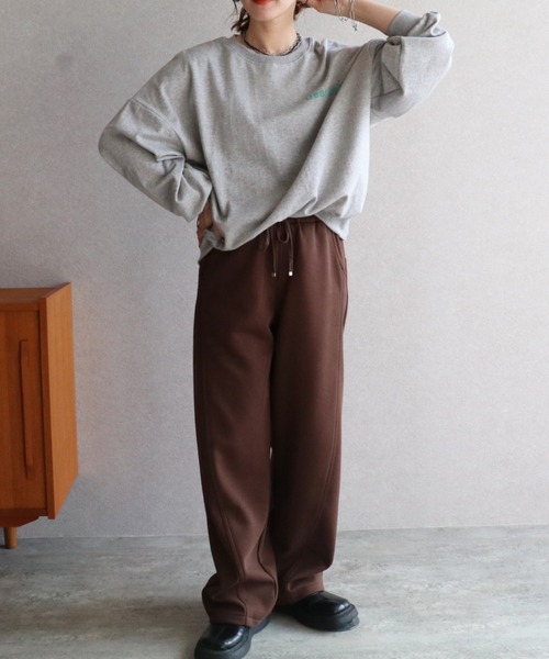 zena（ジェナ）の「裏ミンクファータッチ切替カーブパンツ（その他パンツ・レディース・ブラウン/アイボリー/杢グレー/オートミール・M）」の13枚目の写真
