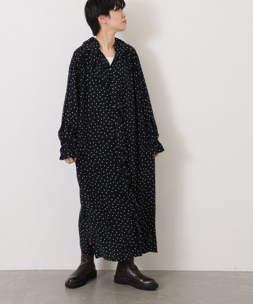 JOURNAL STANDARD LUXE（ジャーナルスタンダード　ラックス）の「Cu/Rローン フリルパフワンピース（ワンピース・レディース・ブラック系その他・FREE）」の7枚目の写真