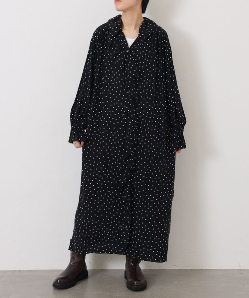 JOURNAL STANDARD LUXE（ジャーナルスタンダード　ラックス）の「Cu/Rローン フリルパフワンピース（ワンピース・レディース・ブラック系その他・FREE）」の8枚目の写真